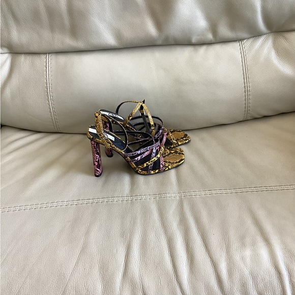 Zara Snake Print Heels - Picture 3 of 7